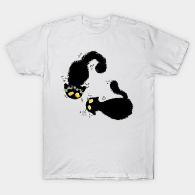 Love Birds Cats MS paint T-Shirt by Bingust